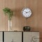 Clockswise Non-Ticking Quartz Wall Clock with Thermometer & Hygrometer - Battery Operated Aluminum Analog Clock for Temperature & Humidity Monitoring - Ideal for Home, Office or School, Silver